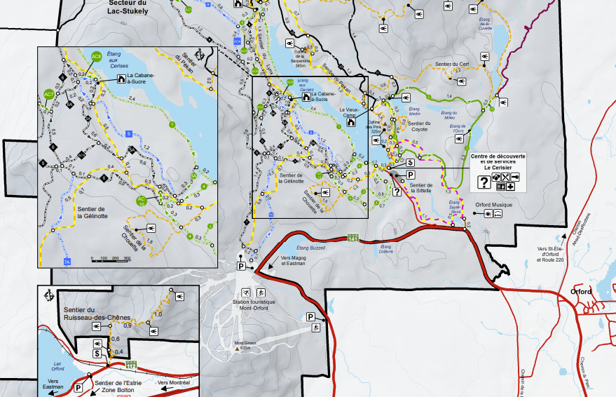 Maps of the Mountain MontOrford Mont Orford